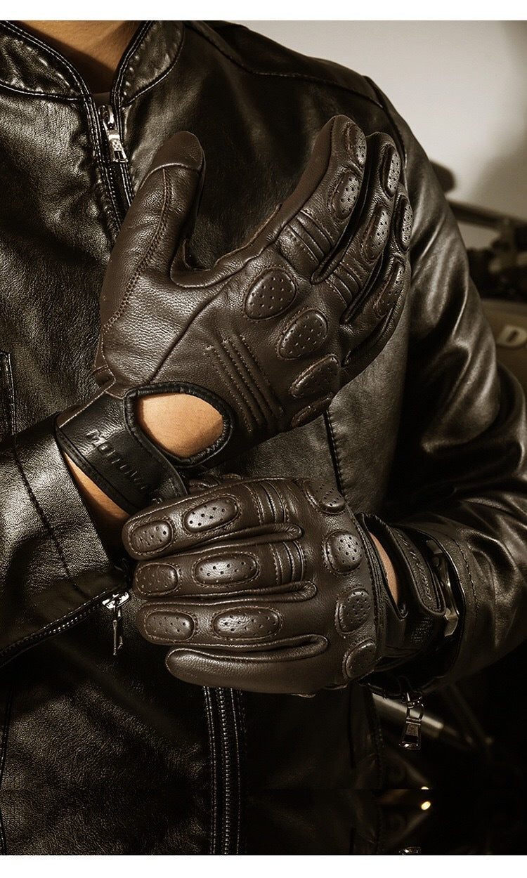 Classic Motorcycle Leather Gloves