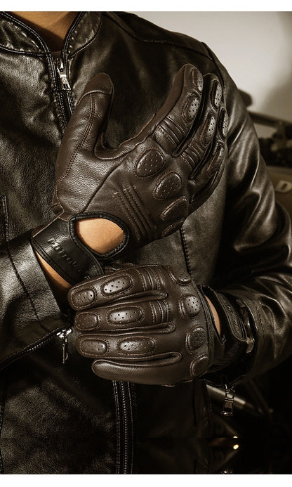 Classic Motorcycle Leather Gloves