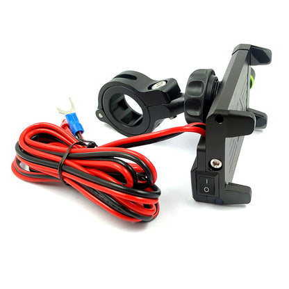 Mobile Phone Fixing Bracket with Charger (Aluminium)