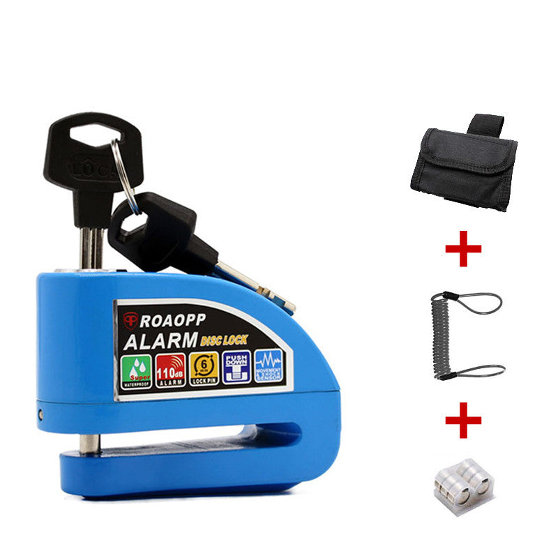 Aluminum Alloy Alarmed Disc Brake Lock, Motorcycle Lock