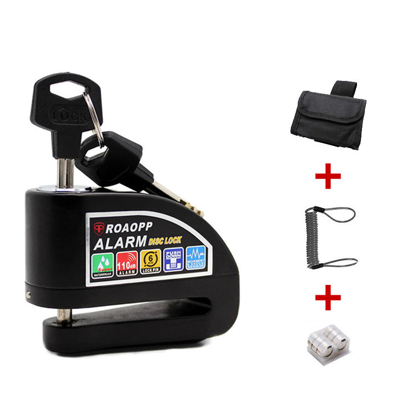 Aluminum Alloy Alarmed Disc Brake Lock, Motorcycle Lock