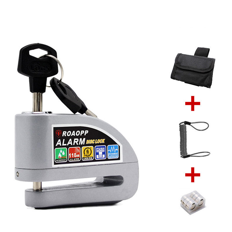 Aluminum Alloy Alarmed Disc Brake Lock, Motorcycle Lock