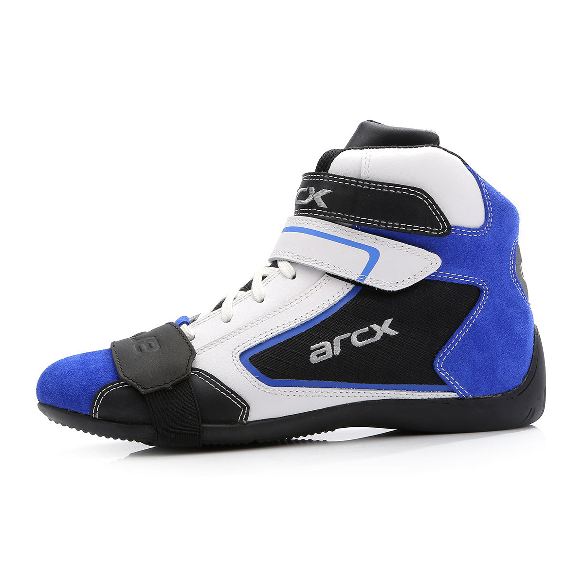 Motorcycle Boots, Shoes, Blue Leather, Breathable