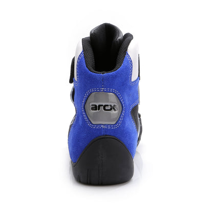 Motorcycle Boots, Shoes, Blue Leather, Breathable