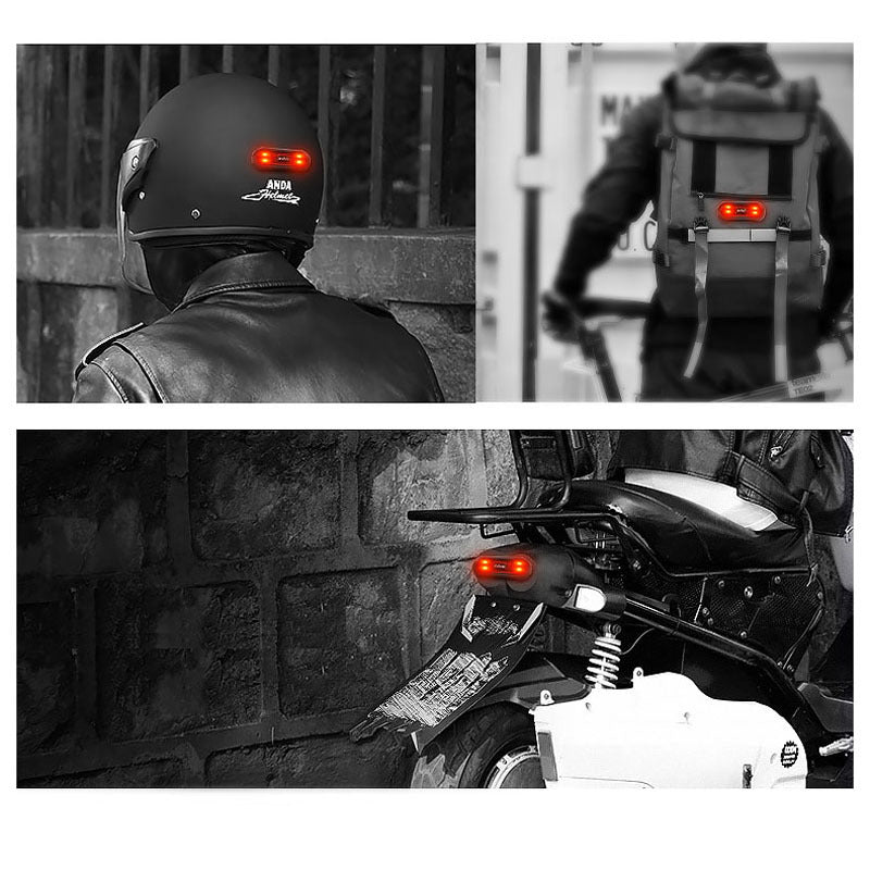 Motorcycle Helmet, Pannier etc......SAFETY Tail light, Visibility light