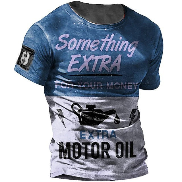 Men's Vintage Motorcycle T-Shirt 3D Printing