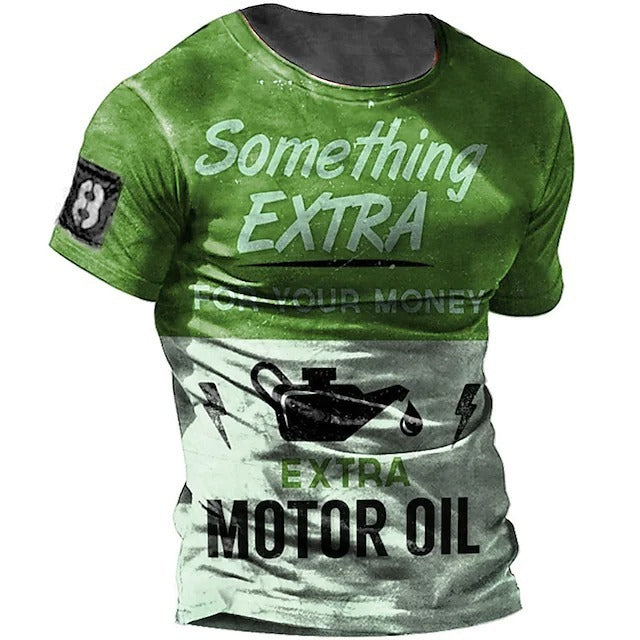 Men's Vintage Motorcycle T-Shirt 3D Printing