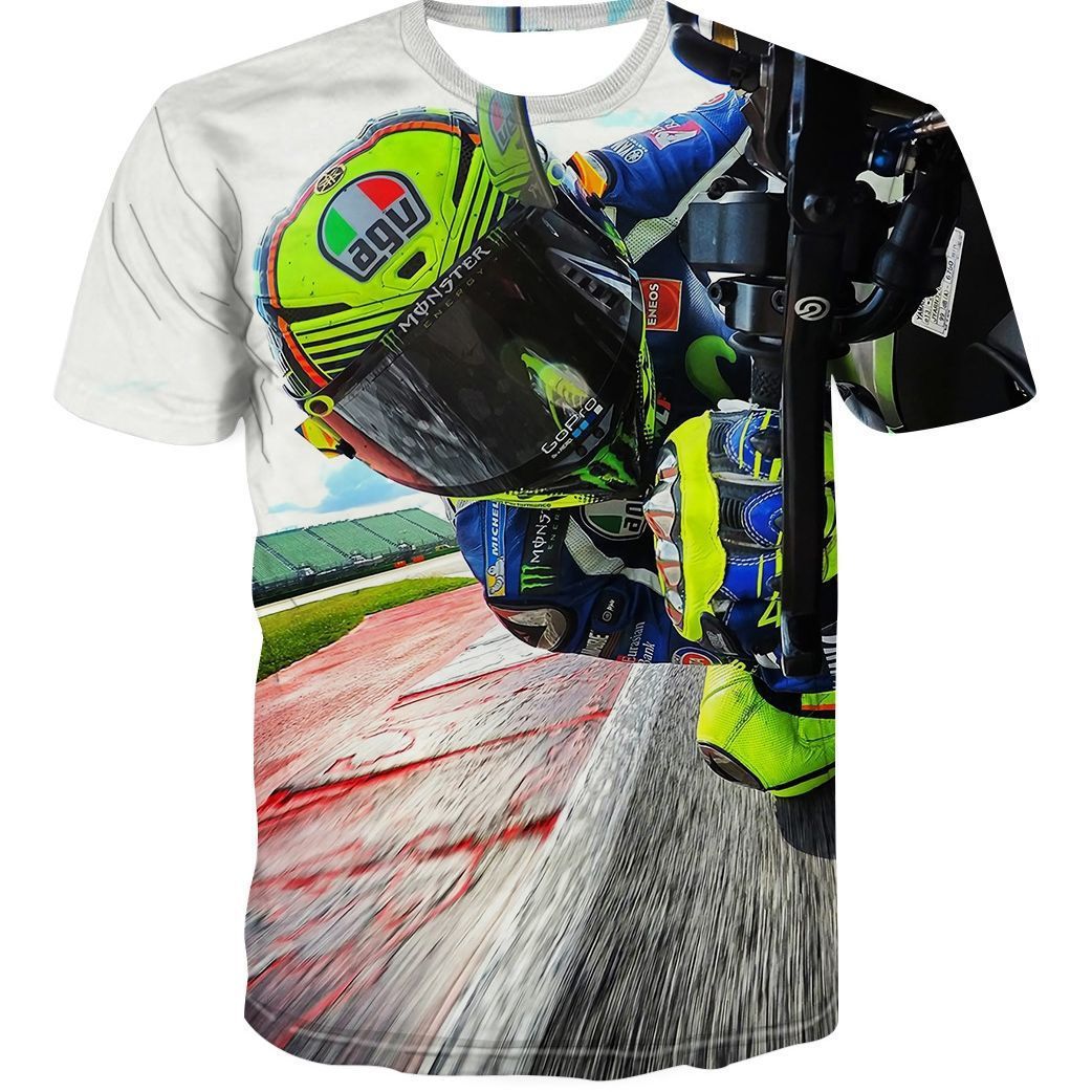 3D Motorcycle Men's And Women's Short-sleeved T-shirt