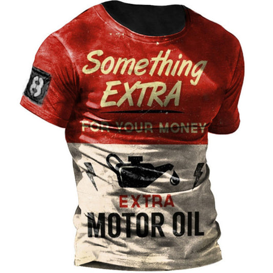 Men's Vintage Motorcycle T-Shirt 3D Printing