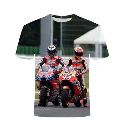 3D Motorcycle Men's And Women's Short-sleeved T-shirt