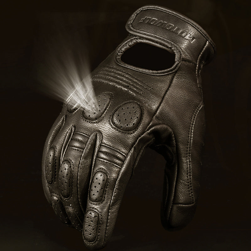 Classic Motorcycle Leather Gloves